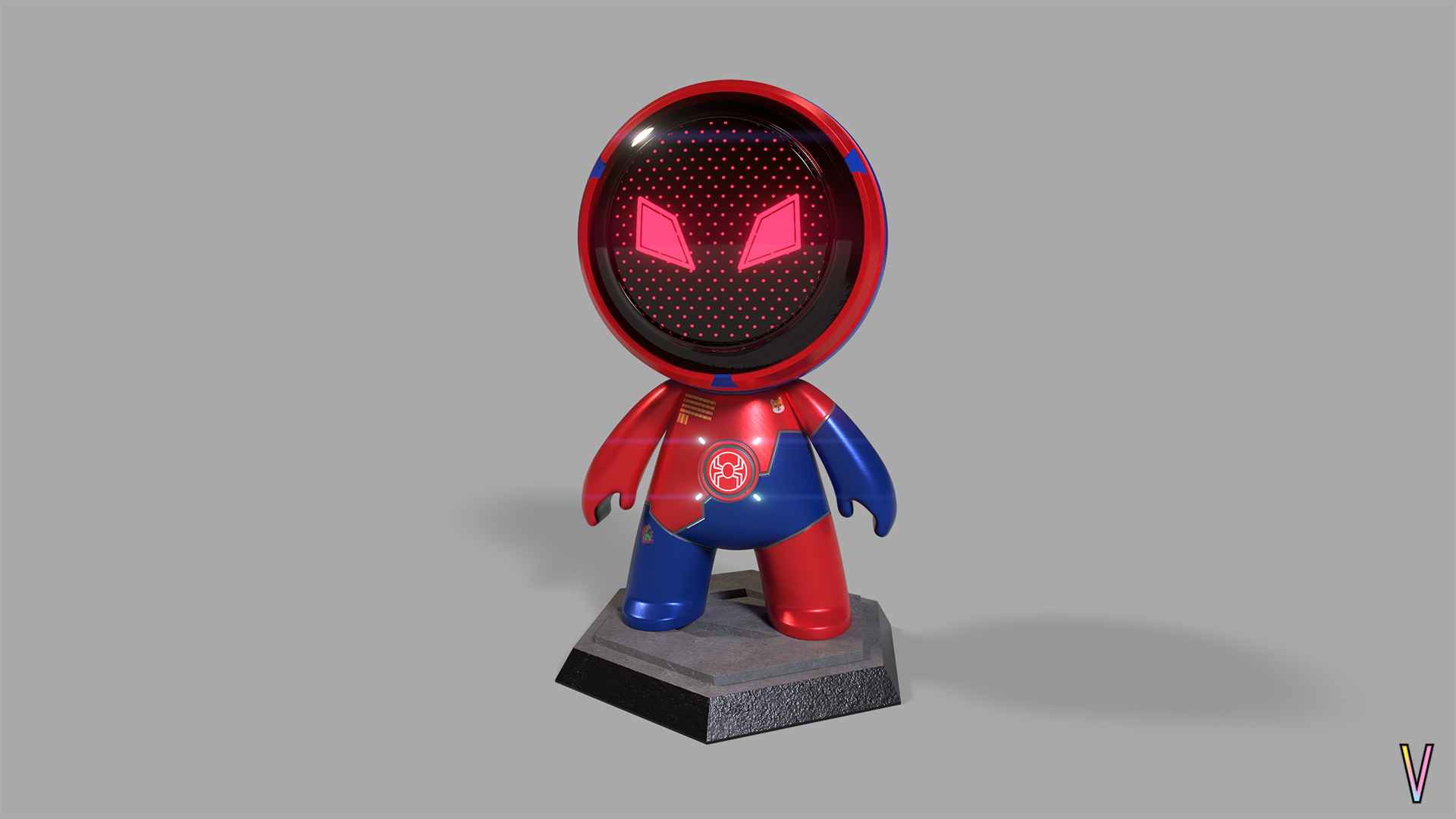 Meet Mat textured to look like Spider Bot in Substance Painter 3D Model