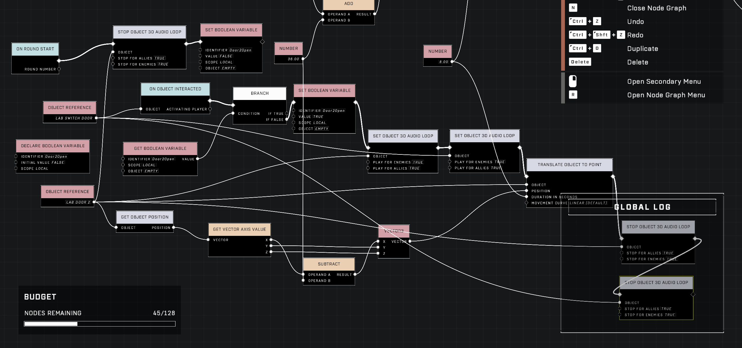 Screenshot of Scripting for the Bay Door in the Lab Part 2