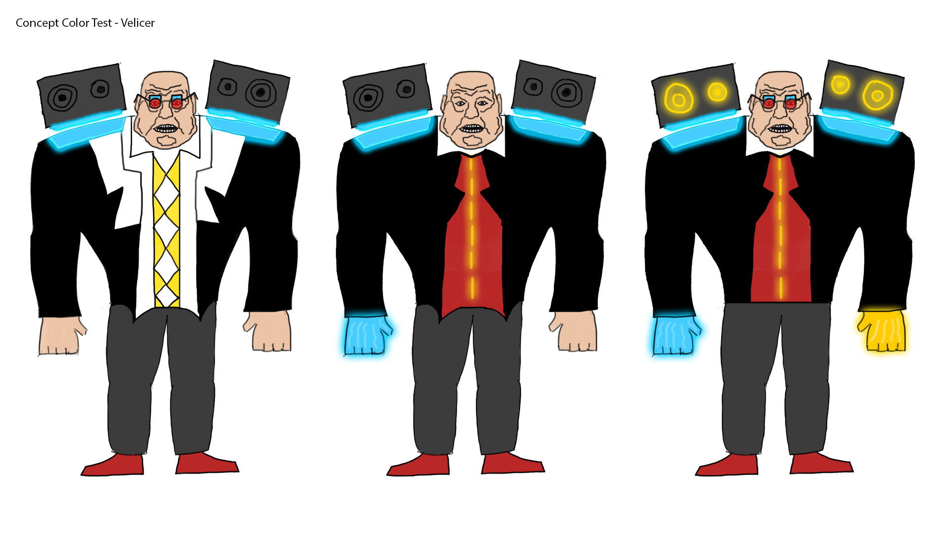 Cyberpunk Mob Boss 3D Model Colored Concept