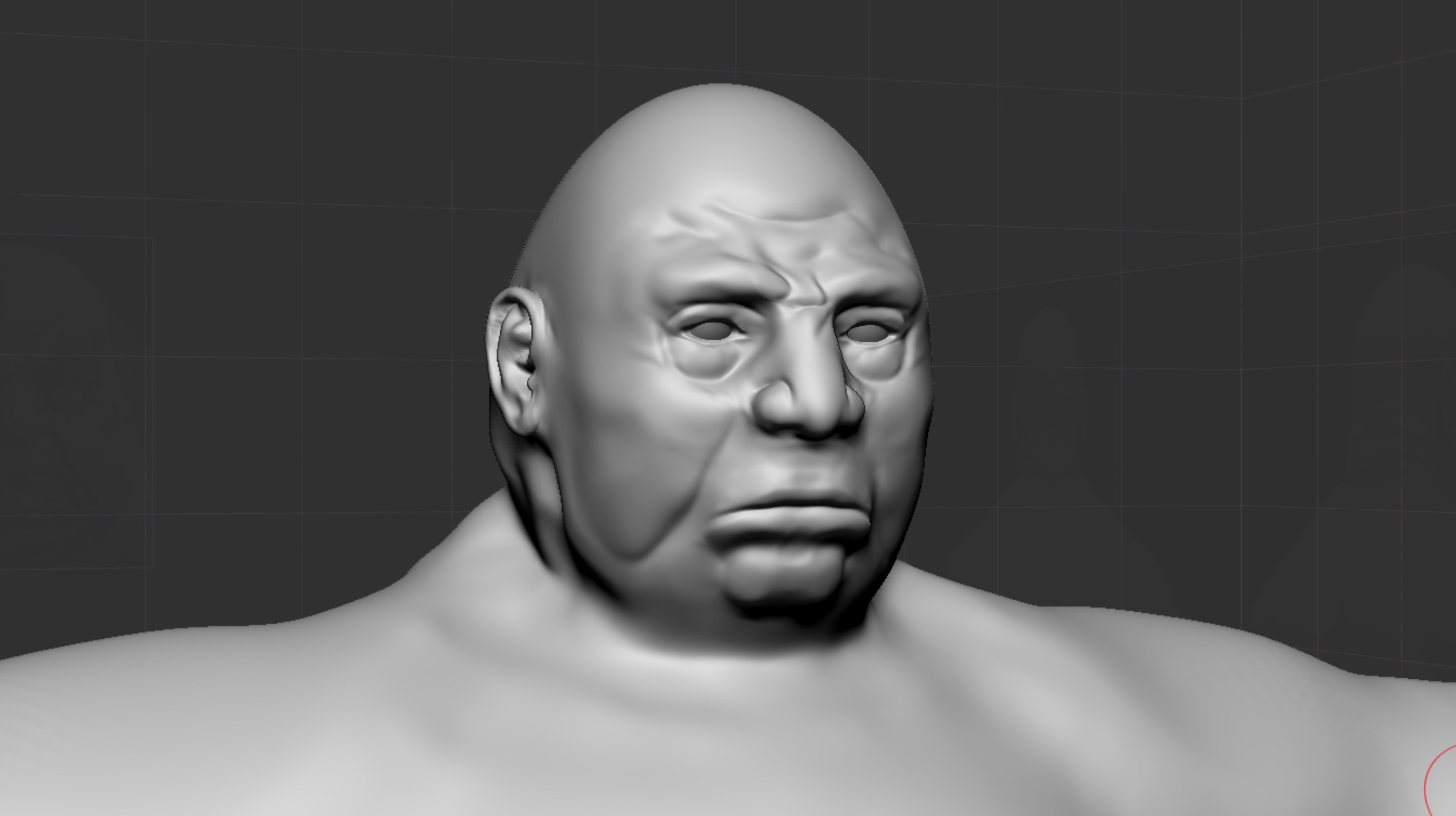 Sculpting Cyberpunk Mob Boss 3D Model Two