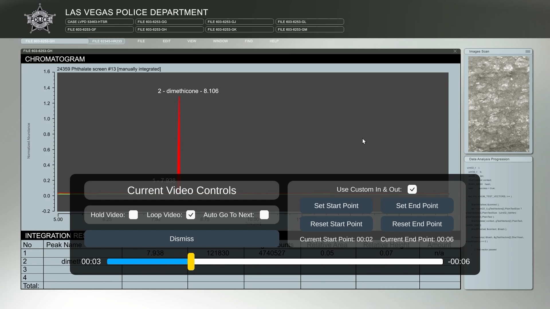 Screenshot of Simple Cues App Video Controls Panel