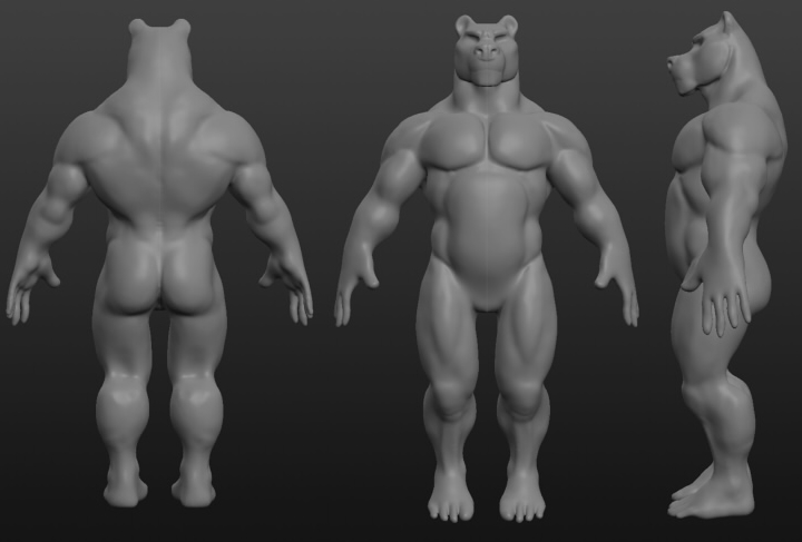 VTuber 3D Model Body Reference by the artist Burelom