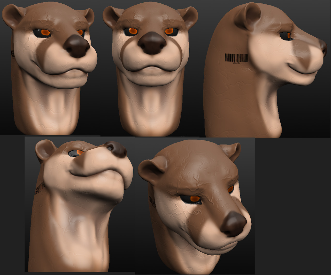 VTuber 3D Model Head Reference by the artist SPYWolf