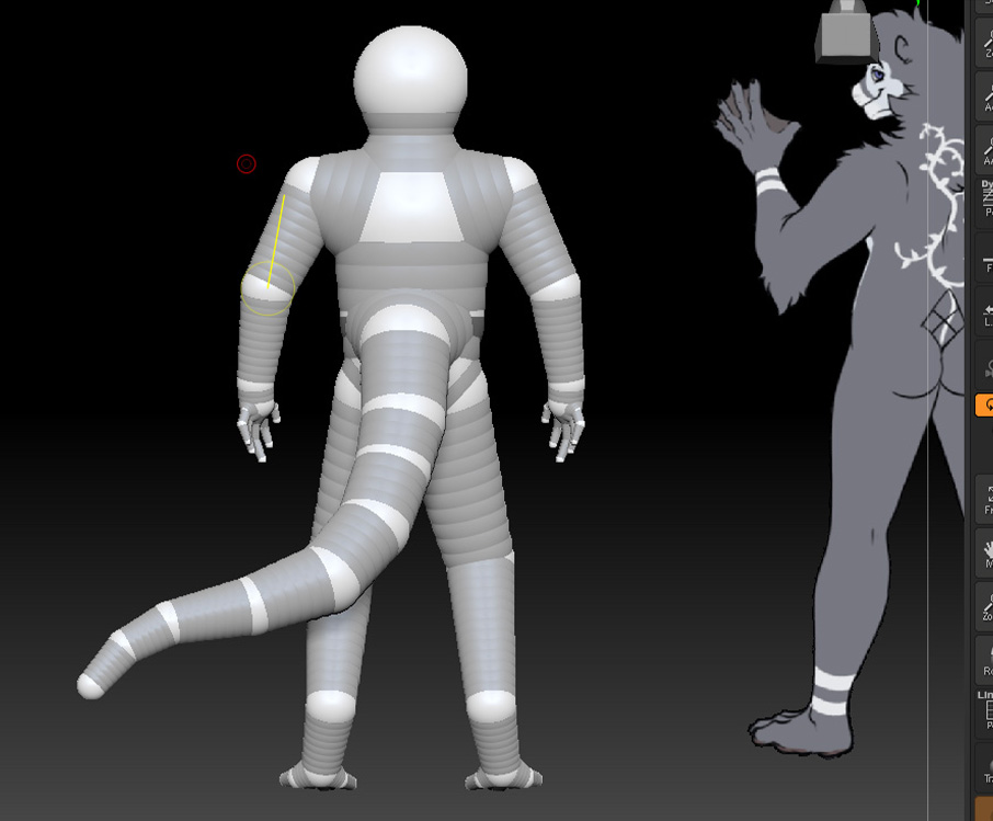 Lupa VTuber Model Sculpting Progress - ZSpheres 1