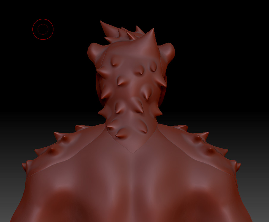 Lupa VTuber Model Sculpting Progress - Head Back