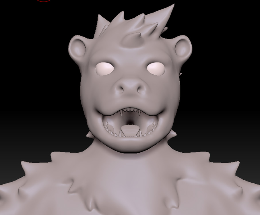 Lupa VTuber Model Sculpting Progress - Mouth