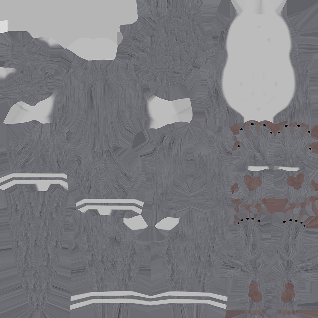 Lupa VTuber Model Body Albedo Texture Map