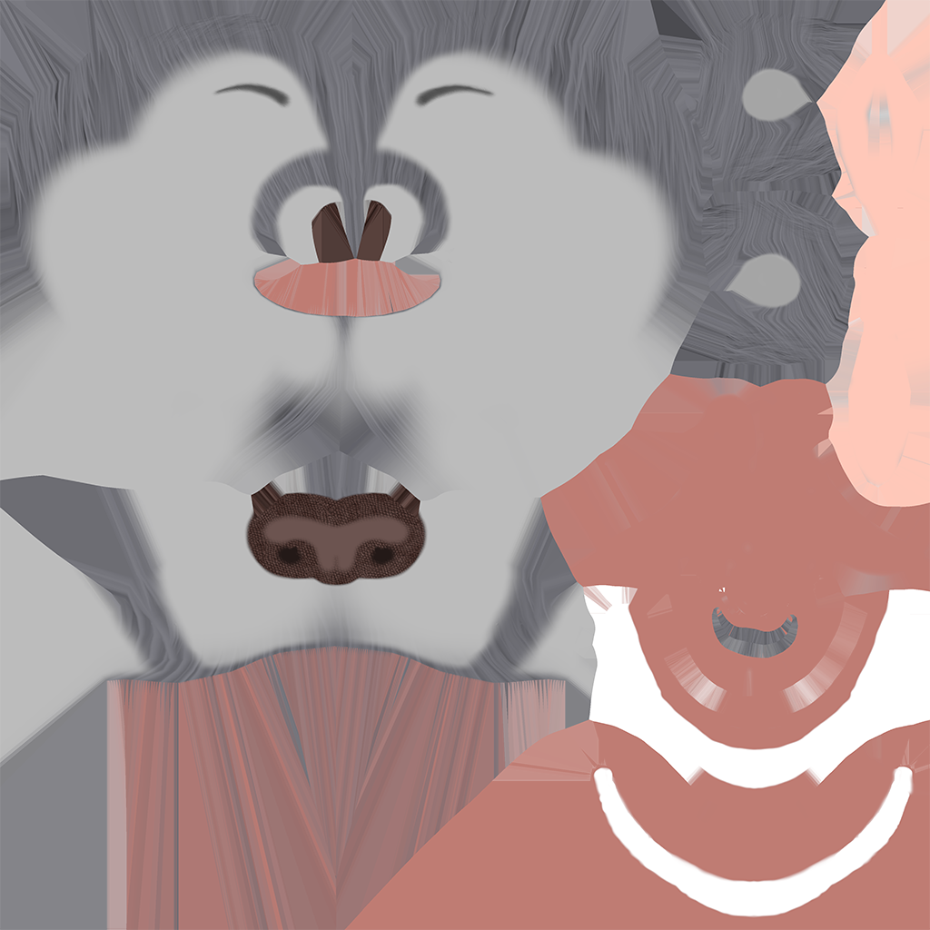 Lupa VTuber Model Head Albedo Texture Map