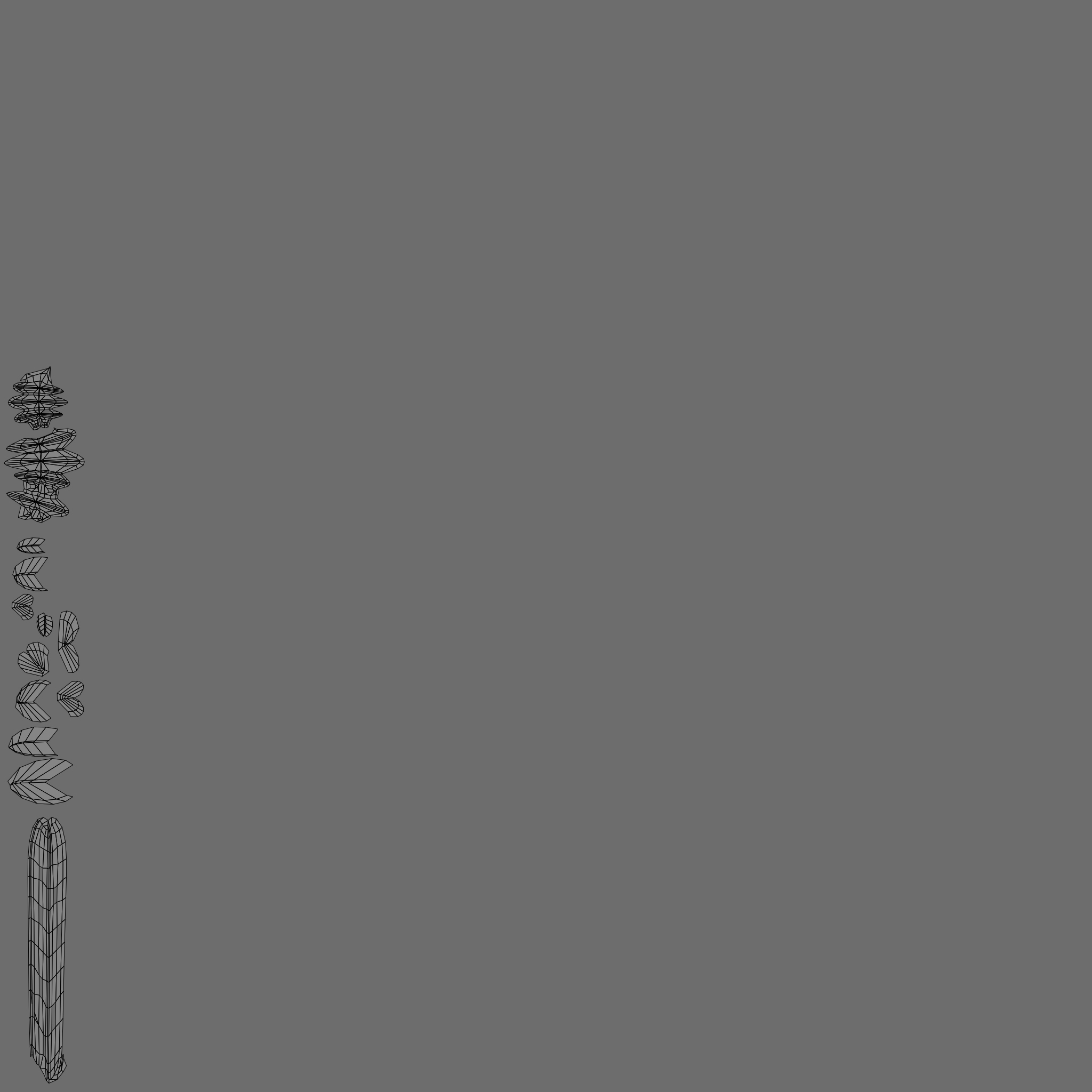 Lupa VTuber Model UV Earing Layout