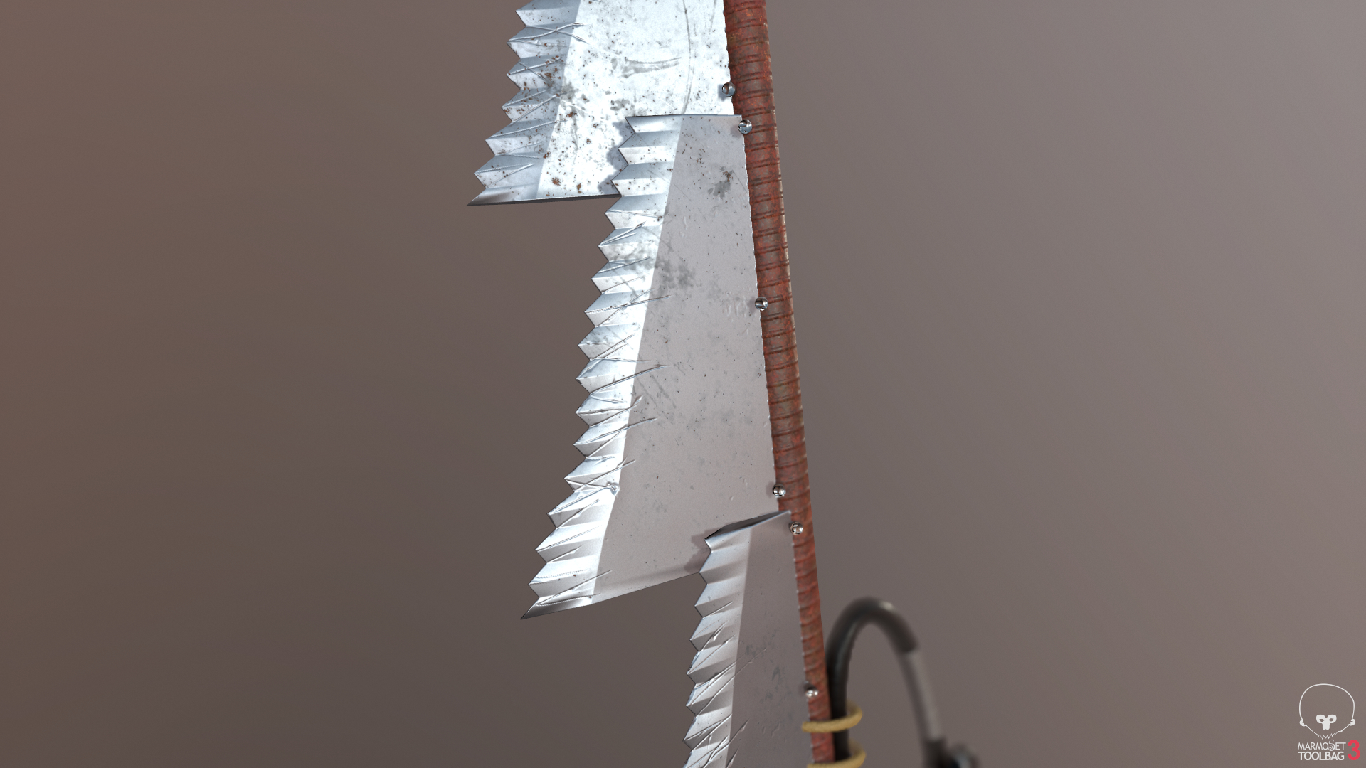 Final Render of Cleaver 3D Model Close Up