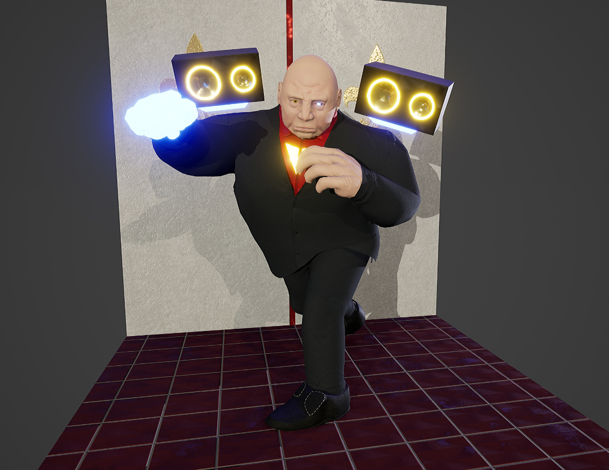 Cyberpunk Mob Boss 3D Model Project Thumbnail